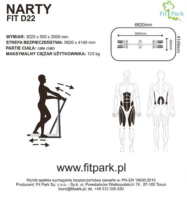Narty FitPark, karta techniczna